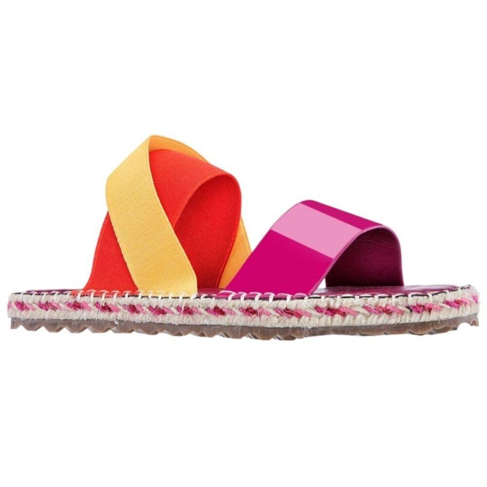 New Nina Daybreaks Minx Pink, Yellow & Bright Orange Summer Sandals - Picture 2 of 9
